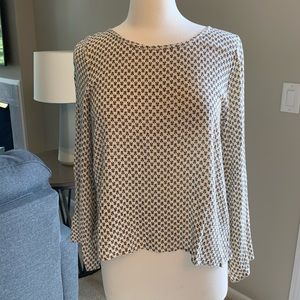 Alya White and Blue Top